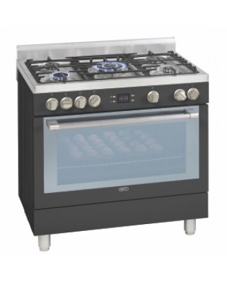 Defy Stove 900 5 Gas Burner Electric Oven Premium Black