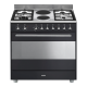 SMEG Stove 5 Gas Burner with Electric Oven Black