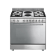SMEG Stove 5 Gas Burner with Electric Oven Silver